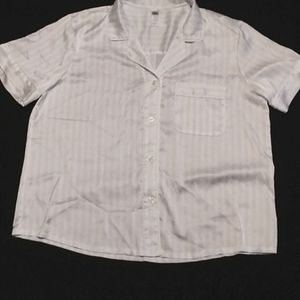 Beautiful Light Blue Satin Striped Pajamas